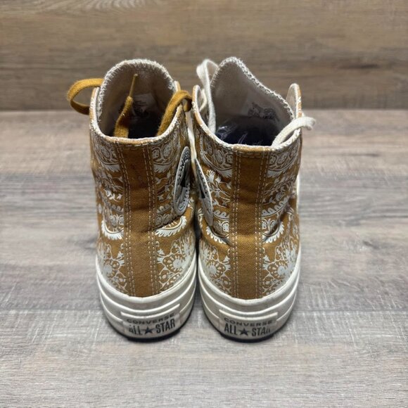 Converse Paisley Golden Canvas Platform High Top Sneaker Women's Size 8 - Picture 3 of 6